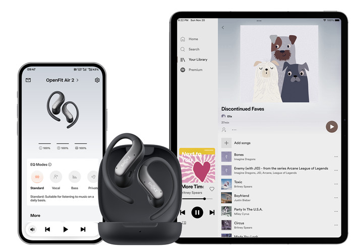 Shokz OpenFit Air 2 Schwarz visueller lieferant