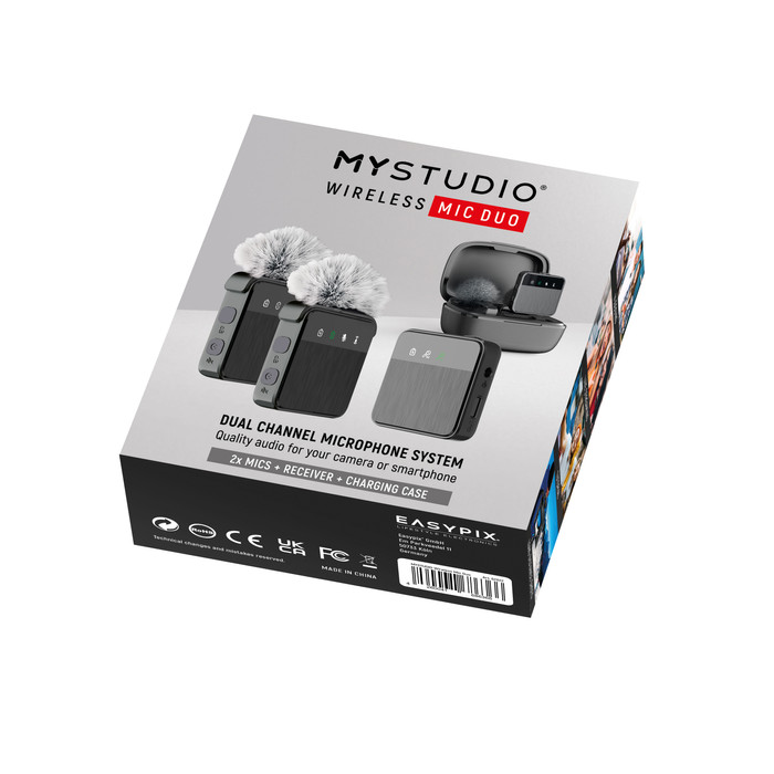 Easypix My Studio Wireless Microphone Duo packaging