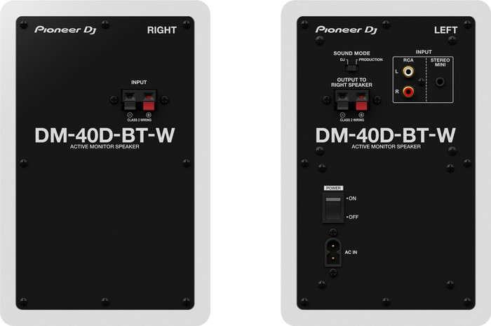 Pioneer DJ DM-40D-BT Weiß rückseite