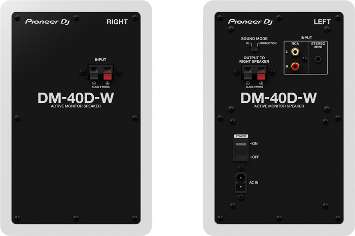 Pioneer DJ DM-40D Weiß rückseite