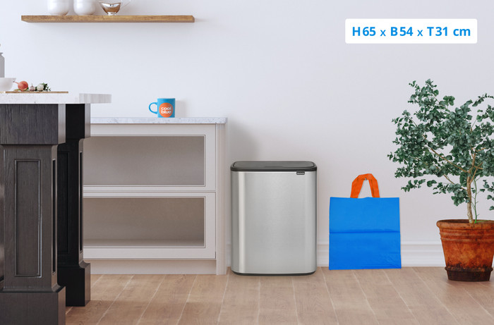 Brabantia Bo Touch Bin 2 x 30 Liter Edelstahl Fingerprint Proof + Müllbeutel (120 Stück) visuelles Coolblue 1