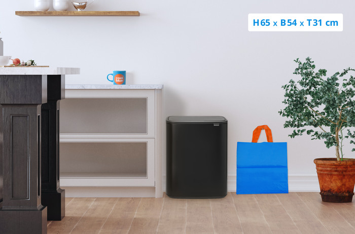 Brabantia Bo Touch Bin 60 Liter Matt Black visuelles Coolblue 1