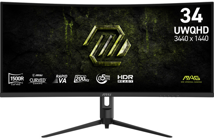 MSI MAG 342CQRFDE E20 Curved vorne