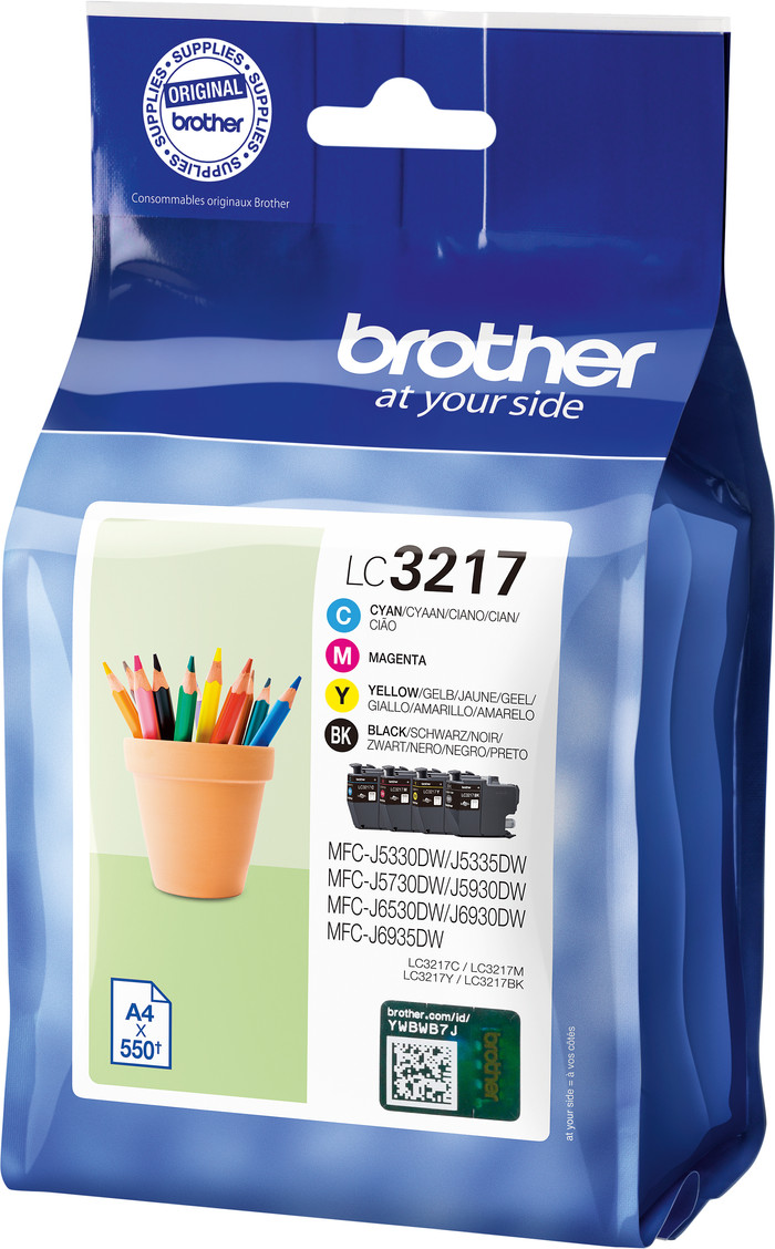 Brother LC3217 Cartridge 4-Pack packaging