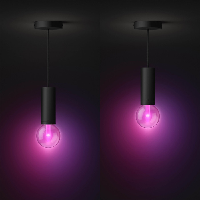 Philips Hue Lightguide Ellipse White and Color E27 6-pack + Pendant Lamp Cord product in use