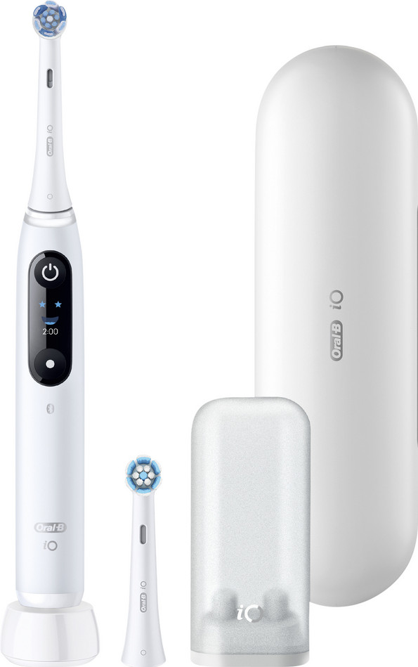 Oral-B iO Series 6N Weiß + zusätzliche iO Sanfte Reinigung Aufsteckbürste Main Image