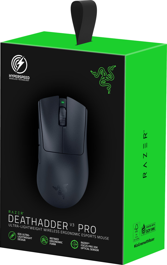 Razer DeathAdder V3 Pro Gaming Mouse Black packaging