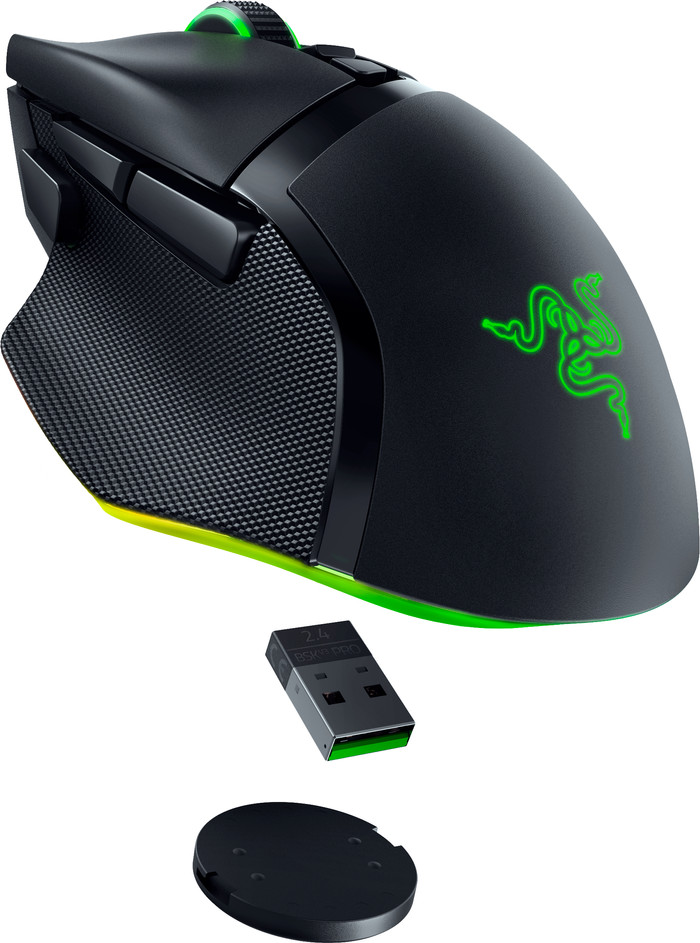 Razer Basilisk V3 Pro Kabellose Gaming-Maus Schwarz linke seite