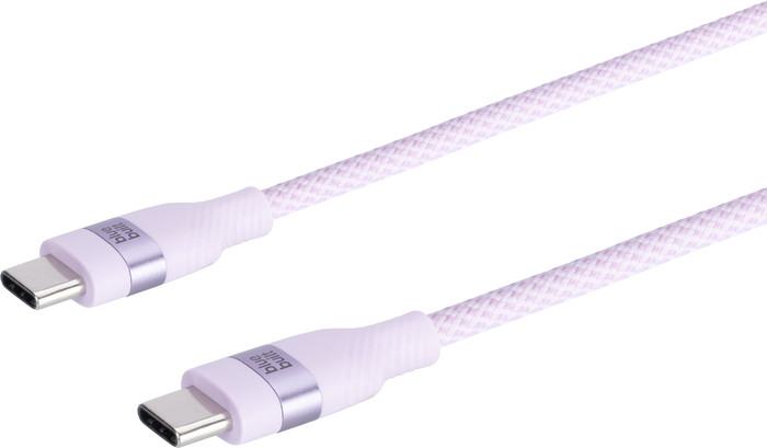 BlueBuilt USB-C-auf-USB-C-Kabel 1,5 m Nylon Lila rechte seite