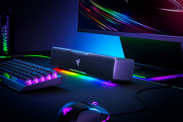 Razer Leviathan V2 X PC Gaming Soundbar produkt in gebrauch