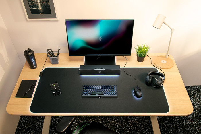 Razer Leviathan V2 X PC Gaming Soundbar produkt in gebrauch