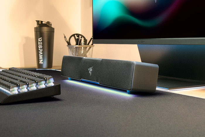Razer Leviathan V2 X PC Gaming Soundbar produkt in gebrauch