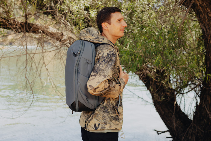 Peak Design Travel Backpack 30L Ocean product in use