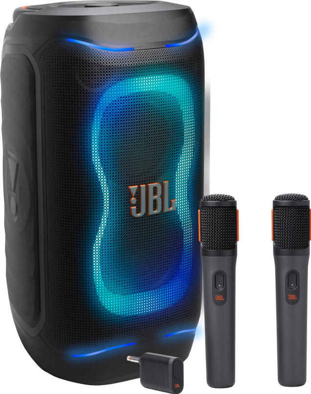 JBL PartyBox 130 Schwarz + JBL Kabelloses Mikrofonset Main Image