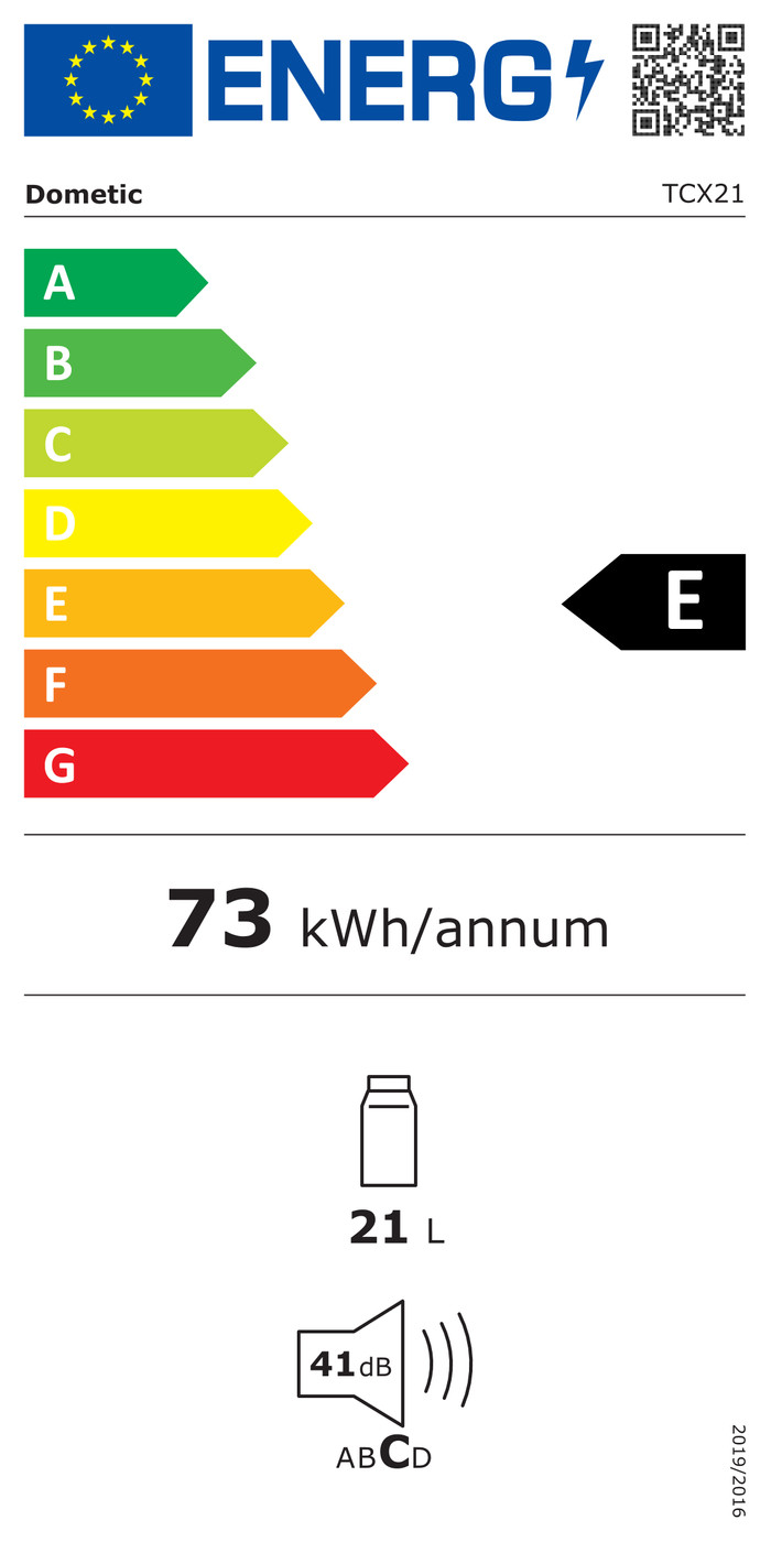 Dometic TCX 21 energy label