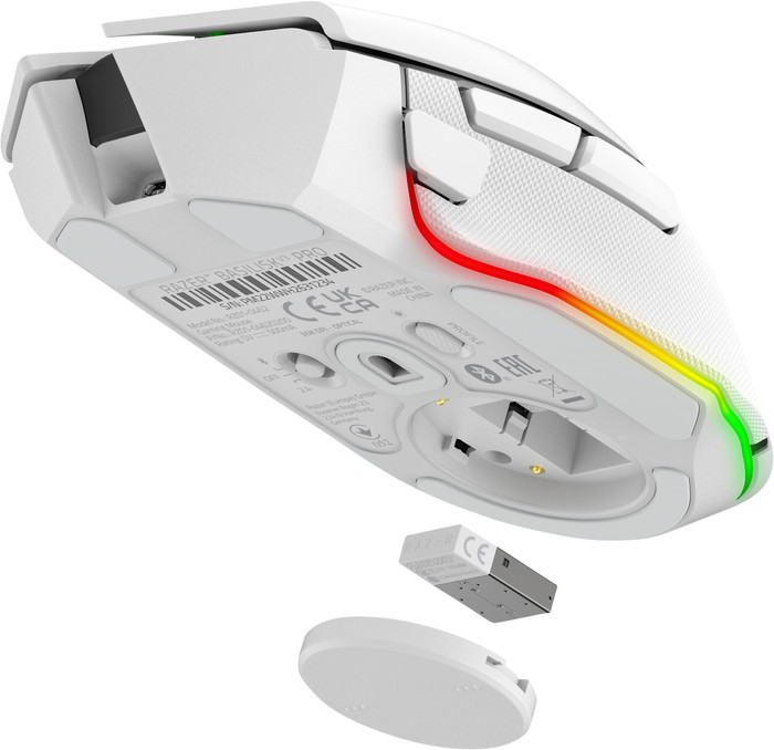 Razer Basilisk V3 Pro Wireless Gaming Mouse - White bottom