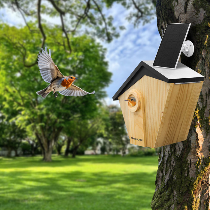 Camouflage EZ Birdbox produkt in gebrauch