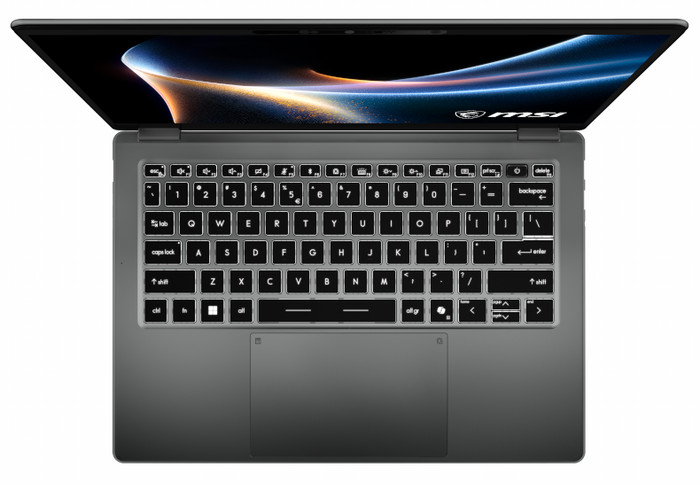 MSI Prestige 14 AI+ OLED D3MG-450NLN QWERTY top