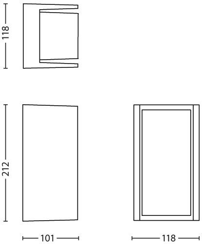 Philips Hue Turaco Wandlampe White Schwarz null