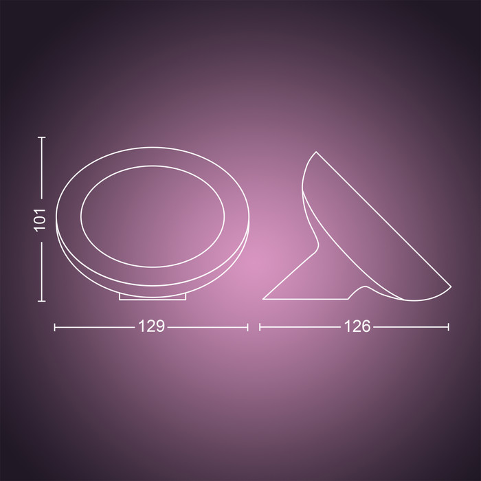 Philips Hue Bloom Tischlampe White & Color Weiß produkt in gebrauch