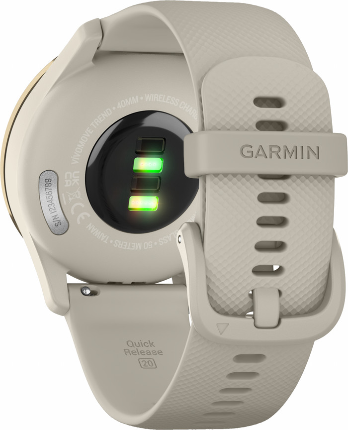 Garmin Vivomove Trend Gold/Gray back