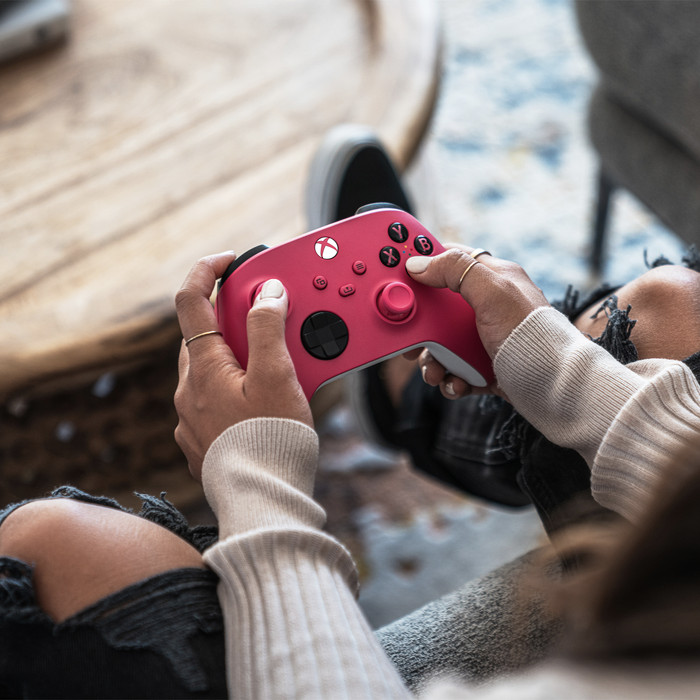 Microsoft Xbox Series X and S Wireless Controller Pink product in use