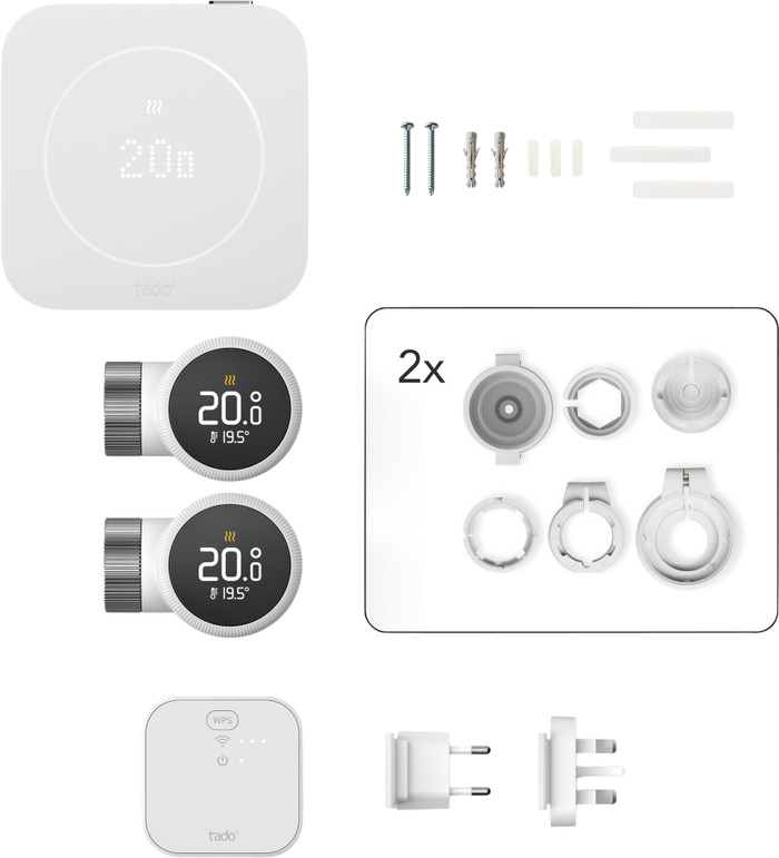 tado Kabelgebundenes Smart-Thermostat X Multiroom Starterset 2. Generation (2 Thermostatköpfe) zubehör