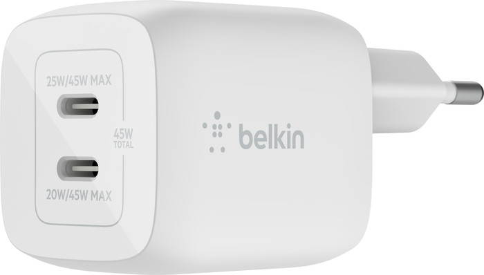 Belkin Power-Delivery-Ladegerät 45 W mit 2 USB-C-Anschlüssen Main Image