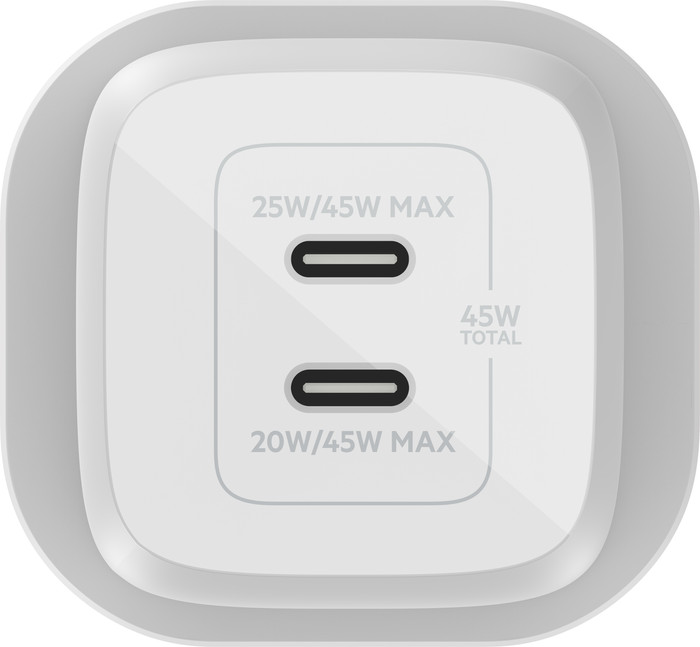 Belkin Power-Delivery-Ladegerät 45 W mit 2 USB-C-Anschlüssen vorne