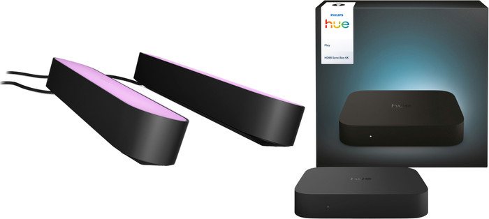 Philips Hue Play Lightbar Schwarz Doppelpack + HDMI Sync Box 4K Main Image