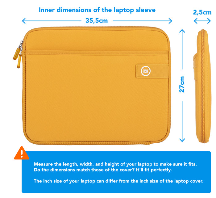 BlueBuilt Laptop Sleeve for Apple MacBook Pro 16 inches Yellow visual Coolblue 1