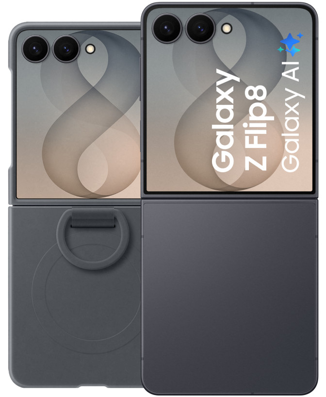 Samsung Galaxy Z Flip8 512GB Schwarz 5G + Backcover aus Silikon mit Magnet Schwarz Main Image