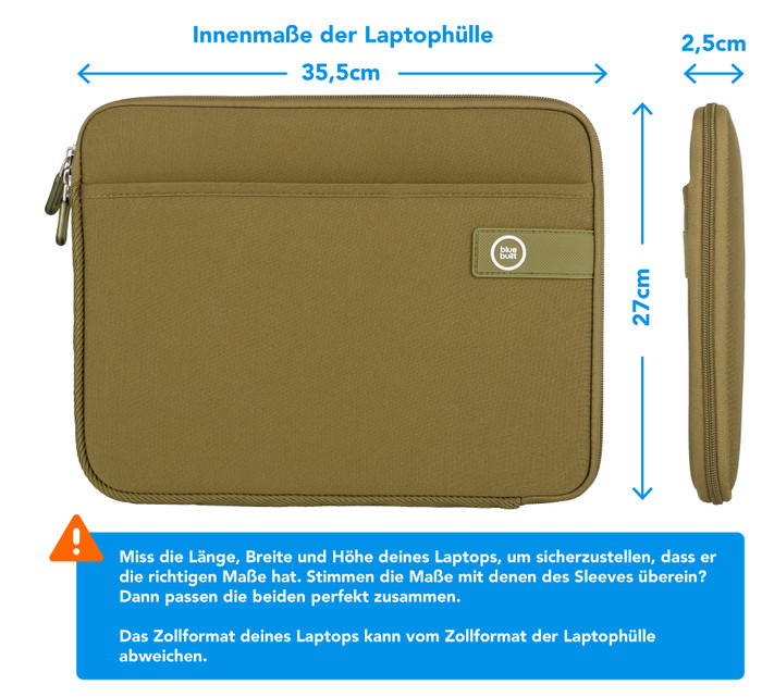 BlueBuilt Laptophülle für das Apple MacBook Pro 16 Zoll Grün visuelles Coolblue 1