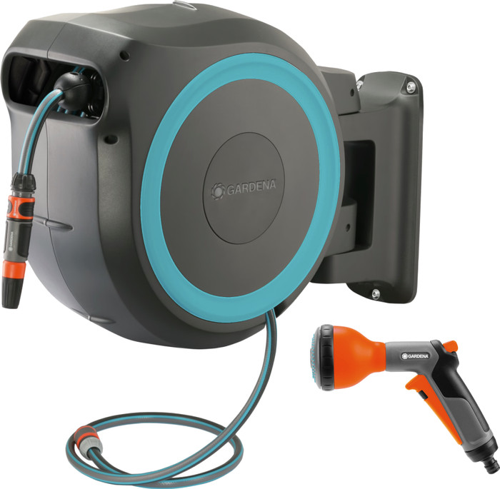 Gardena Wandschlauchbox 35 RollUp XL + Gardena Classic Multifunktionsbrause Main Image