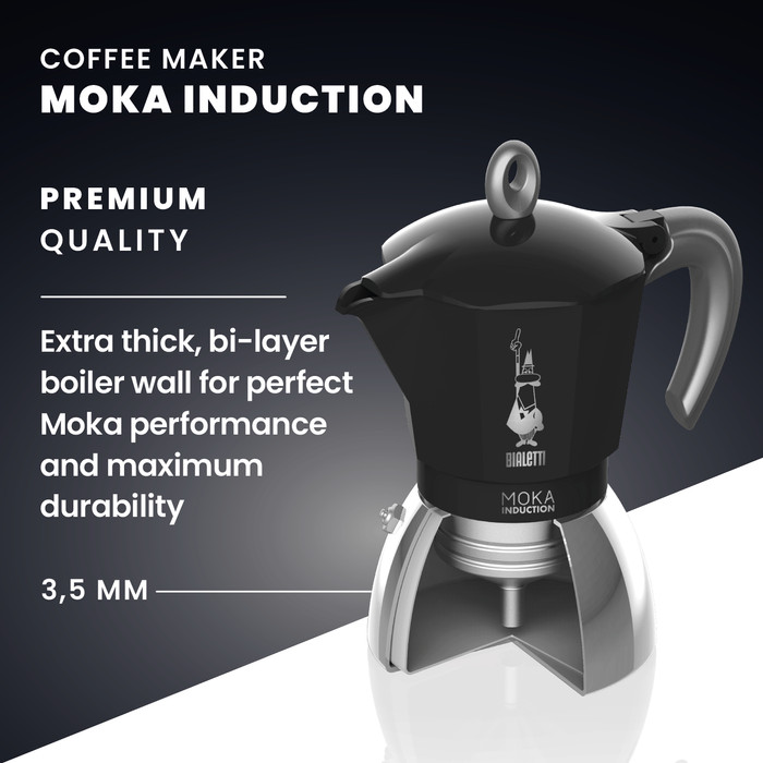 Bialetti New Moka Induction Black 6 Cups null