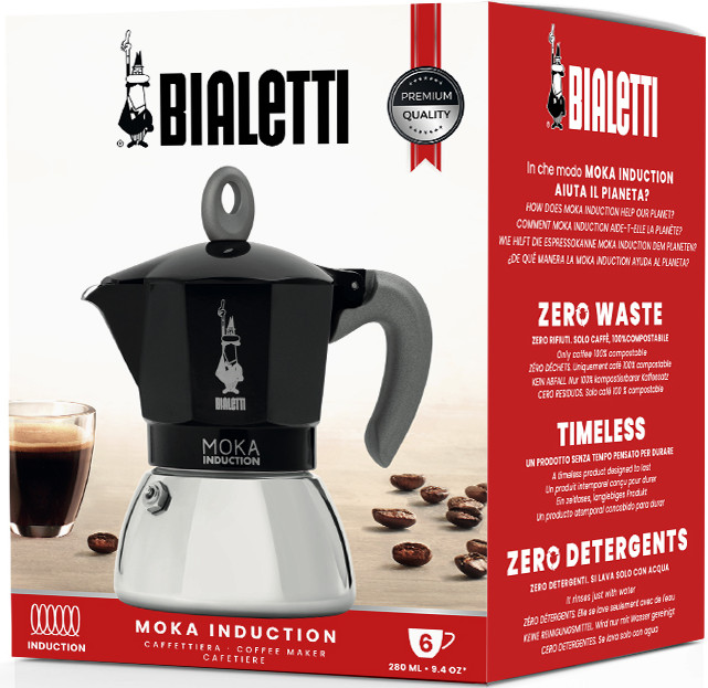 Bialetti New Moka Induction Black 6 Cups null
