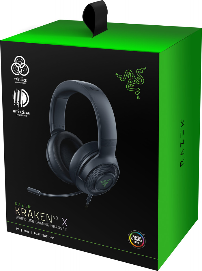 Razer Kraken V3 X USB Gaming-Headset verpackung