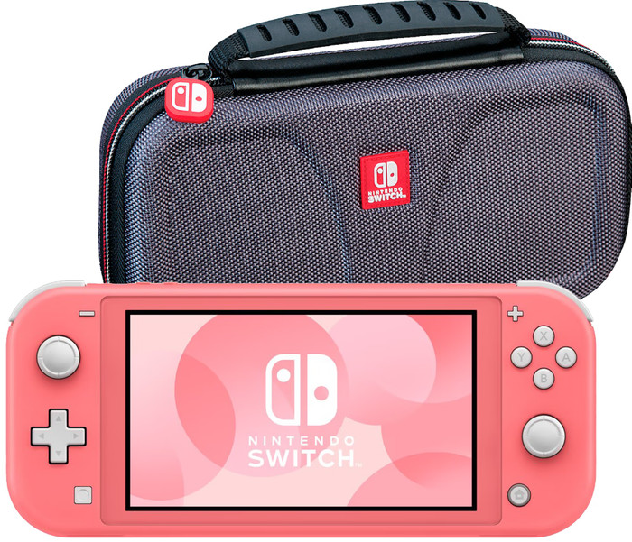 Nintendo Switch Lite Korallrot + Bigben Offizielle Nintendo Switch Lite Schutztasche Main Image