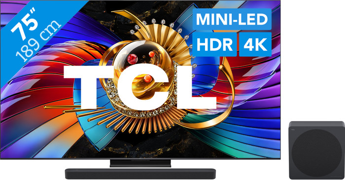 TCL SQD Mini LED 75" 80L (2026) + TCL A65K Main Image