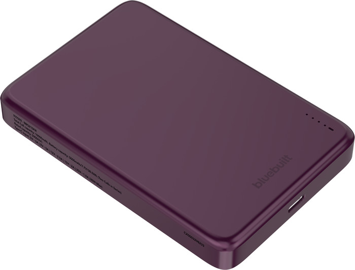 BlueBuilt Wireless Powerbank mit Qi2.2 und MagSafe 10.000 mAh mit Schnellladen 25 Watt Rot vorne