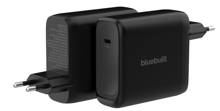 BlueBuilt 140-Watt-GaN-Ladegerät mit USB-C-Port Schwarz Verbundprodukt