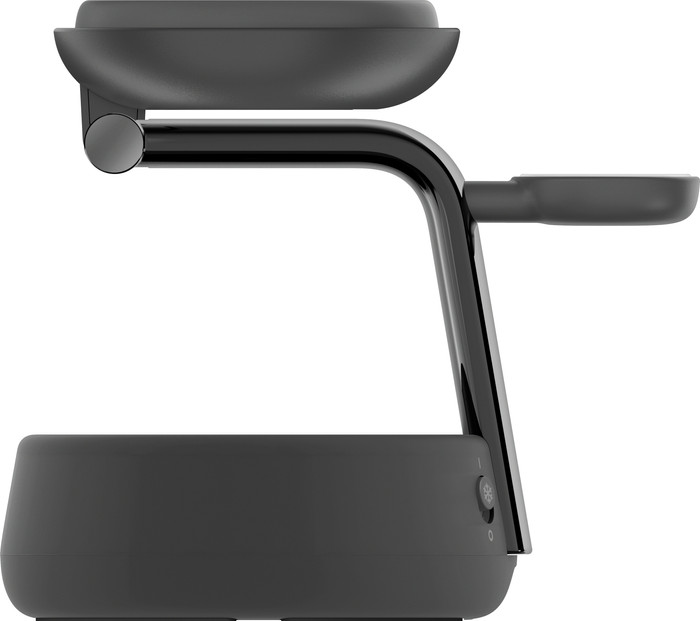 Belkin UltraCharge 3-in-1 MagSafe Kabelloses Ladegerät mit Ständer Qi2 25 W Schwarz rechte seite