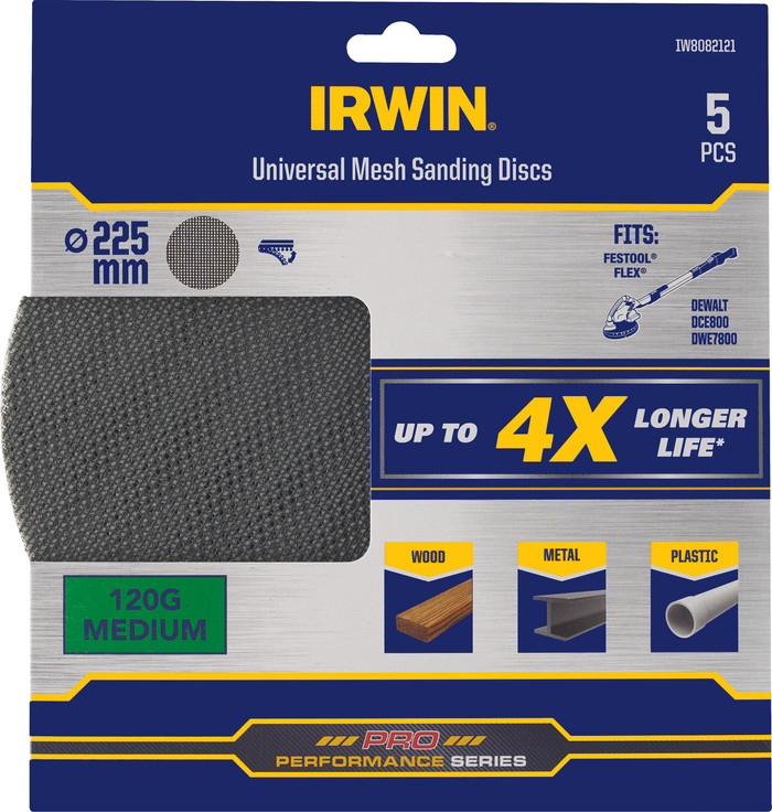 Stanley Fatmax SFMEE500S-QS + Irwin Mesh Schleifgitter 225 mm K120 (5x) verpackung