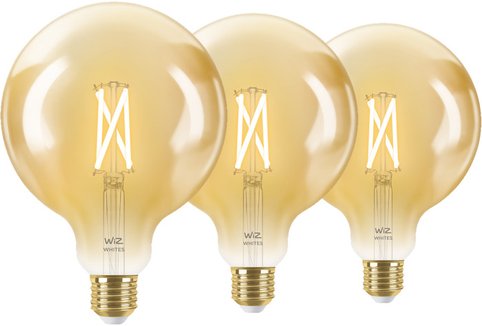 WiZ Smart Filamentlampe Globe XL Dreierpack - Warmes bis kaltweißes Licht - E27 Main Image