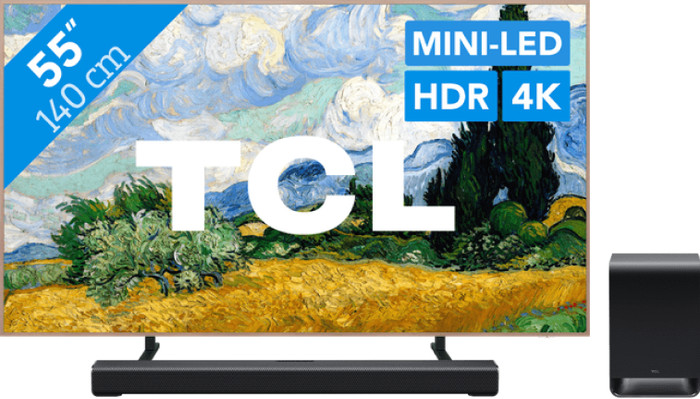 TCL QD Mini-LED 55 Zoll A400 Pro (2026) + TCL S60K Main Image