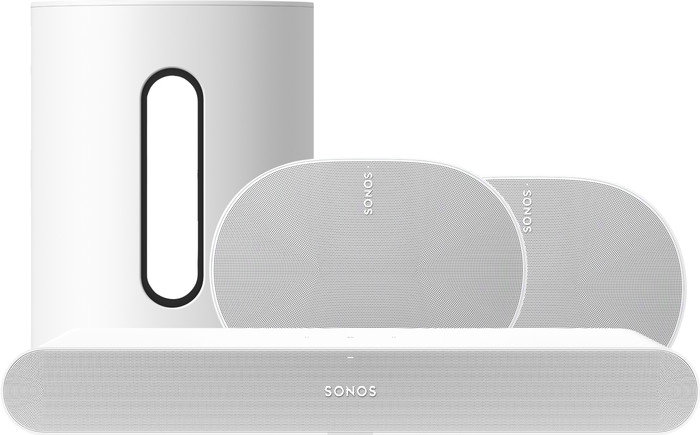 Sonos Ray Weiß + 2x Era 300 Weiß + Sub Mini Weiß Main Image