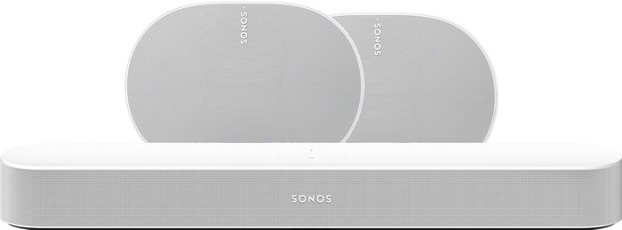 Sonos Beam Gen. 2 Weiß + 2x Era 300 Weiß Main Image