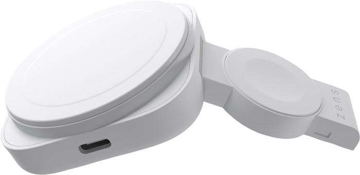 Zens 2-in-1 MagSafe Kabelloses Ladegerät 15 W Weiß null