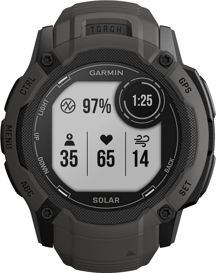 Garmin Instinct 2X Solar Graphit vorne