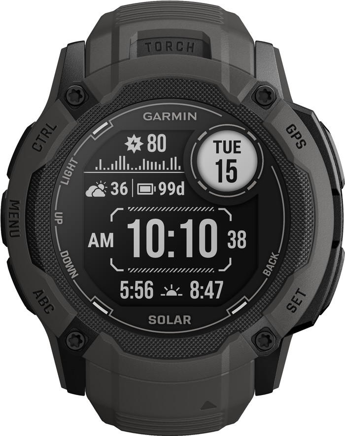 Garmin Instinct 2X Solar Graphit vorne